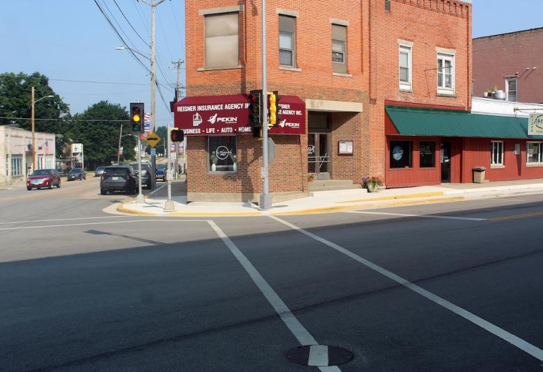 The southern entryway to Bonduel’s downtown area